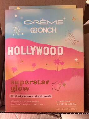 The Crème Shop x ONCH Hollywood Superstar Glow Sheet Masks Set of 6 NWT